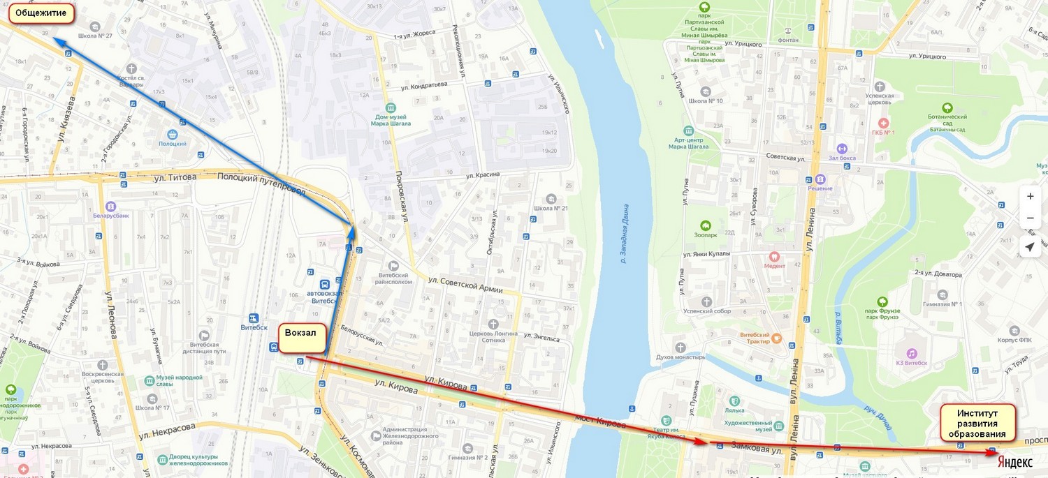 Карта проезда - ВОИРО
